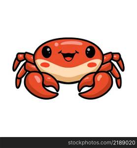 Cute little crab cartoon posing