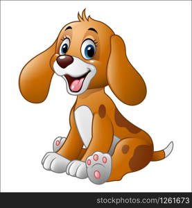 Cute little dog cartoon