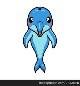 Cute little dolphin cartoon posing