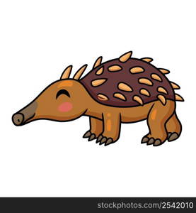 Cute little echidna cartoon character