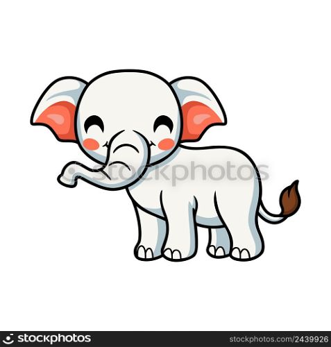 Cute little elephant cartoon character