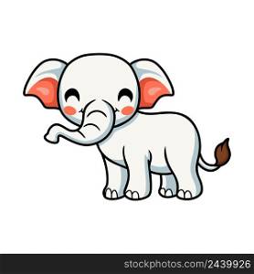 Cute little elephant cartoon character