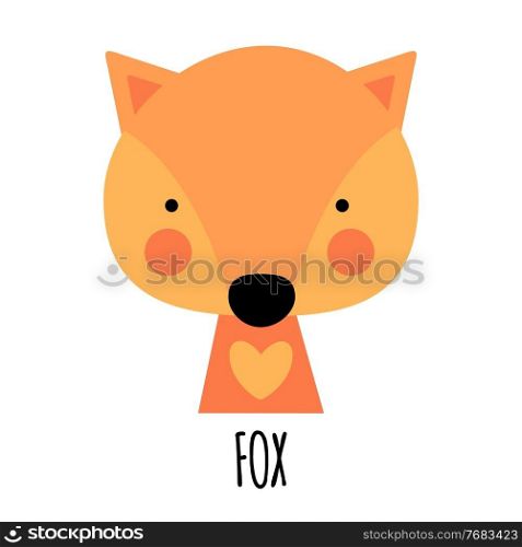 Cute Little Fox Animal Icon. Vector Illustration EPS10. Cute Little Fox Animal Icon. Vector Illustration