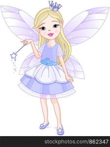 Cute little girl dressed up like fairy
