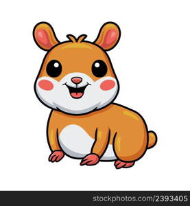 Cute little hamster cartoon character