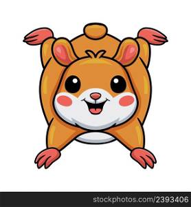 Cute little hamster cartoon character