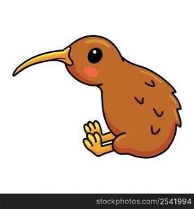 Cute little kiwi bird cartoon