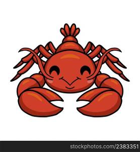 Cute little lobster cartoon character