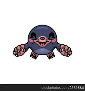 Cute little mole cartoon character