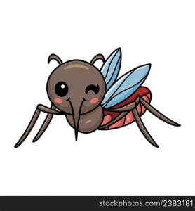 Cute little mosquito cartoon design 