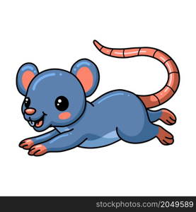 Cute little mouse cartoon jumping
