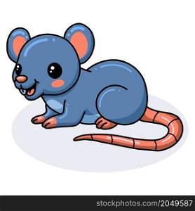 Cute little mouse cartoon posing