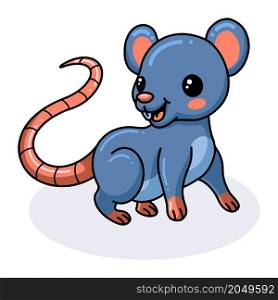 Cute little mouse cartoon posing