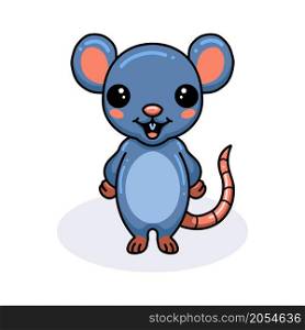 Cute little mouse cartoon standing