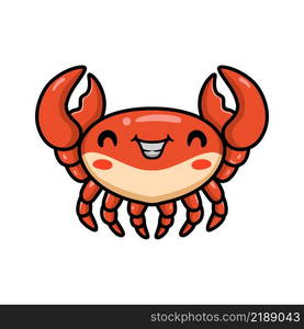 Cute little orange crab cartoon