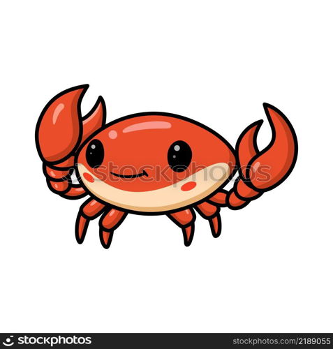 Cute little orange crab cartoon