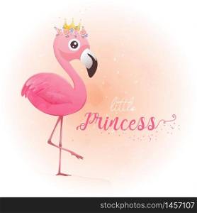Cute Little Princess Pink Flamingo