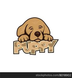 cute little puppy. cute little puppy theme vector art illustration