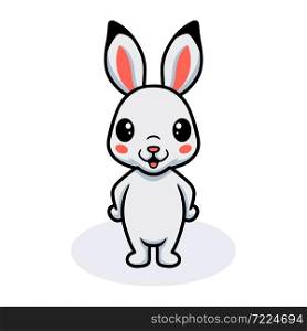 Cute little rabbit cartoon standing