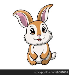 Cute little rabbit cartoon standing