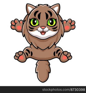 Cute little siberian cat cartoon