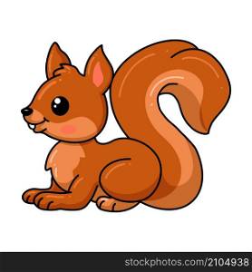 Cute little squirrel cartoon lying down