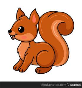 Cute little squirrel cartoon posing