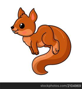 Cute little squirrel cartoon running
