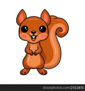 Cute little squirrel cartoon standing