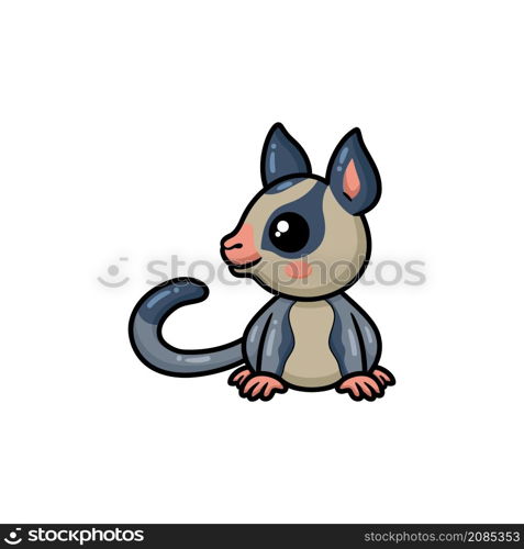 Cute little sugar glider cartoon