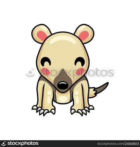 Cute little tamandua cartoon character