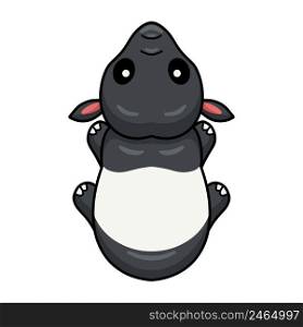 Cute little tapir cartoon character