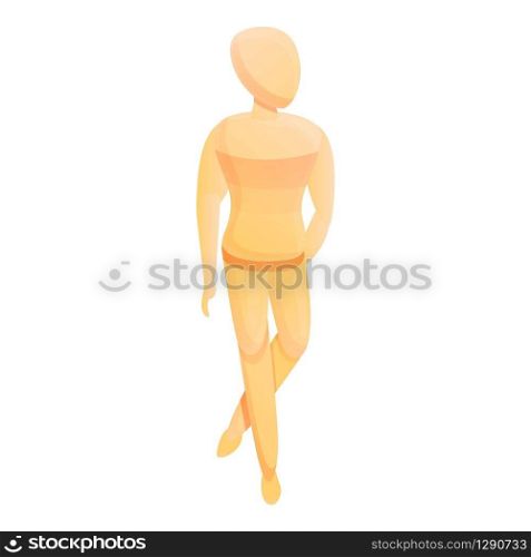 Cute mannequin icon. Cartoon of cute mannequin vector icon for web design isolated on white background. Cute mannequin icon, cartoon style