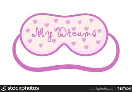 Cute mask for dreaming vector. Rest relax accessories for night collection. Sleepy mask with eyes, animals face and smiles. In hand drawn style.. Cute mask for dreaming vector. Rest relax accessories for night collection. Sleepy mask with eyes, animals face and smiles.