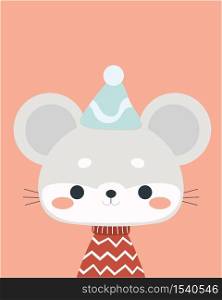 Cute mice.Childish print for nursery,kids apparel,poster,postcard.. Cute mice.