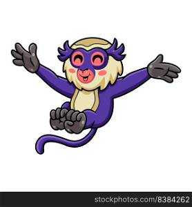 Cute mona monkey cartoon posing
