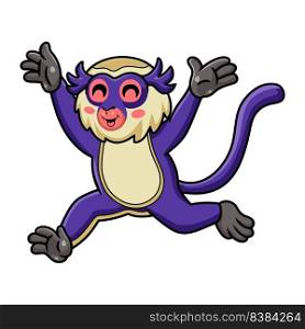 Cute mona monkey cartoon running