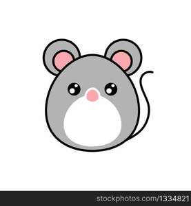 Cute mouse isolated on white background. Vector illustration EPS 10