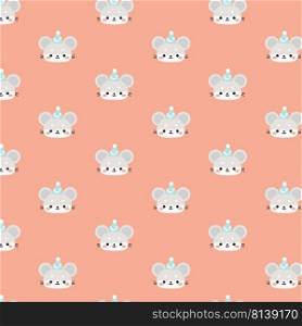 Cute mouse pattern vector illustration. . Cute mouse pattern