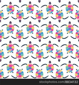 Cute multicolor seamless pattern of stylized vector image