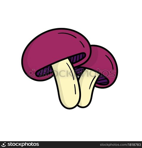 Cute mushrooms for a witch&rsquo;s potion. Mystic. Halloween. Doodle style illustration