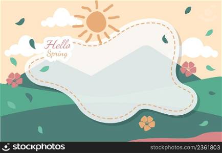 Cute Nature Frame Colorful Sun Flower Background Vector Design