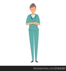 Cute nurse icon cartoon vector. Health care. Help female. Cute nurse icon cartoon vector. Health care
