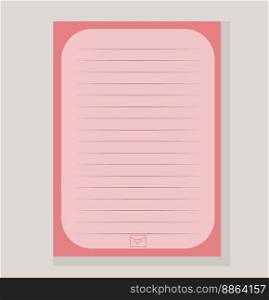 Cute pages for the sketchbook, notebook, design of children books, brochures, templates for school diaries. Vector illustration pink elements. Pages line for notebook colorful sketchbook pink elements love vector illustration