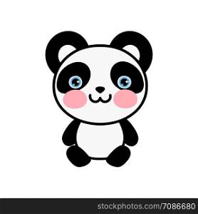 Cute panda cartoon high quality icon. Happy and cheerful lovely bear.