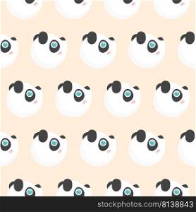 Cute panda face pattern. 