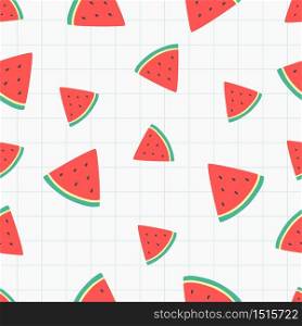 Cute pastel watermelon seamless pattern background