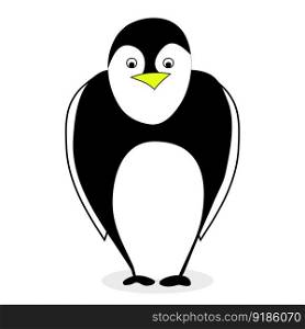 Cute penguin vector. Penguin isolated and emperor penguin illustration. Cute penguin vector