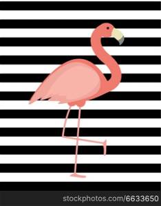 Cute Pink Flamingo Background Vector Illustration EPS10. Cute Pink Flamingo Background Vector Illustration