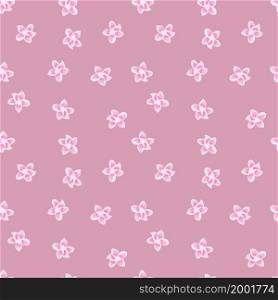 Cute pink plumeria flower seamless pattern. Exotic tropical wallpaper. Abstract botanical backdrop. Design for fabric , textile print, wrapping, cover. Vector illustration.. Cute pink plumeria flower seamless pattern. Exotic tropical wallpaper.